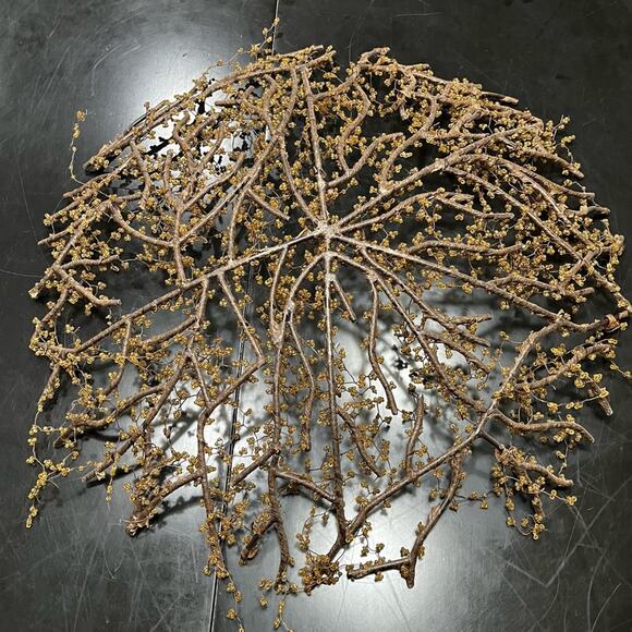 NEW Pottery Barn Amber Bead Wrapped Metal Branch Wreath Centerpiece Bowl 20” HTF - Picture 4 of 15